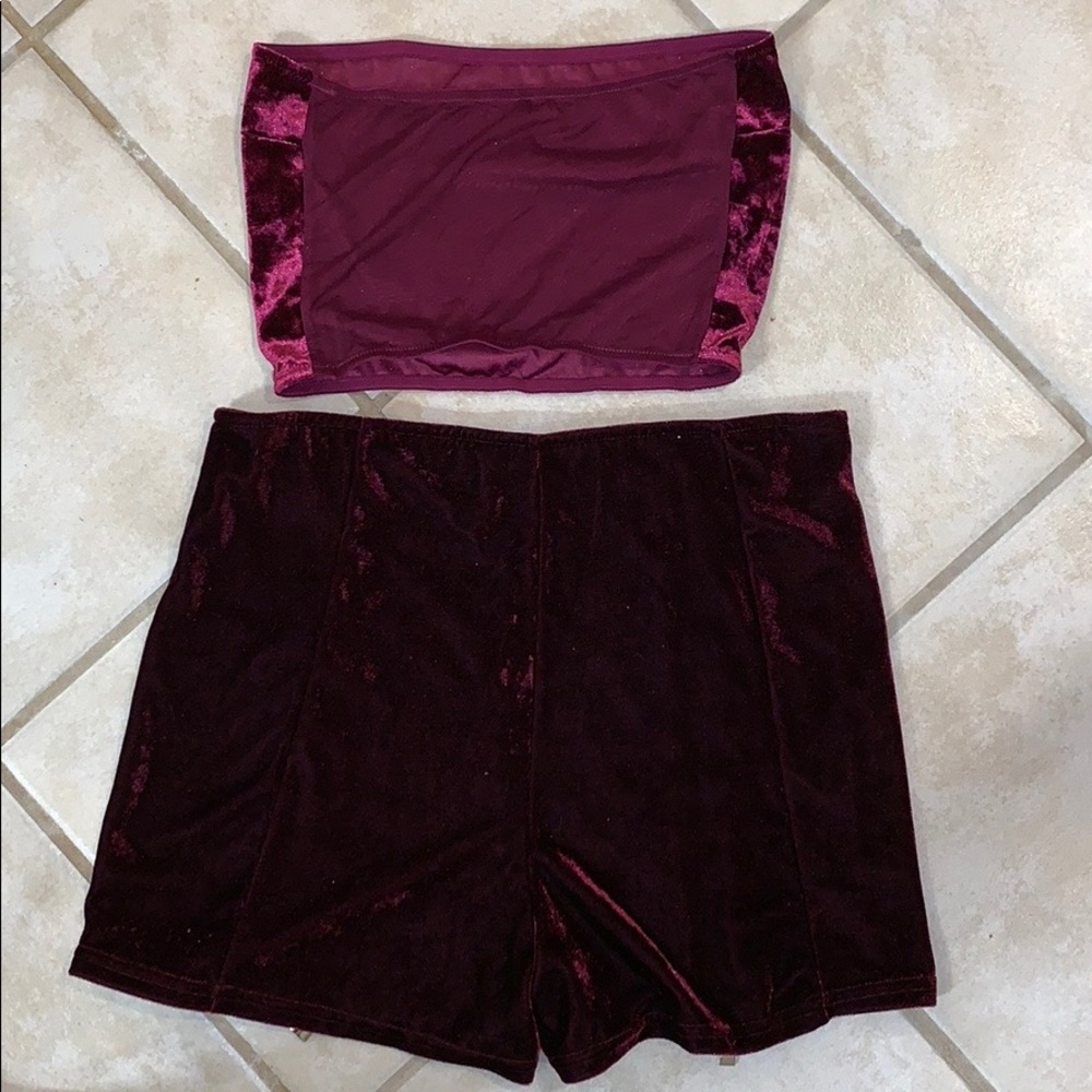 Forever 21 Tube Top & Zipper Shorts Set - Picture 4 of 4